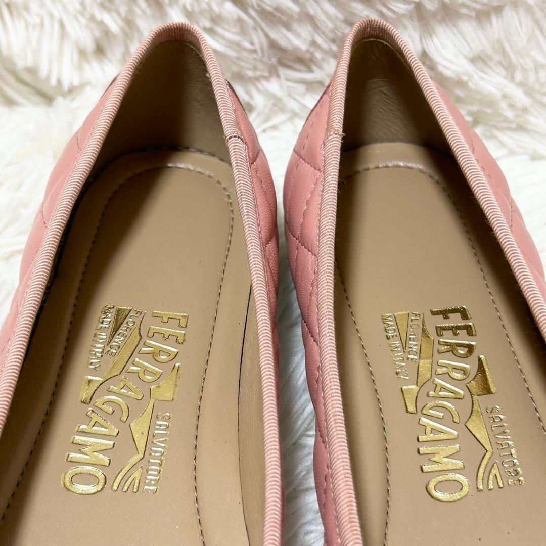 【美品】Salvatore Ferragamo フェラガモ バレリーナパンプス