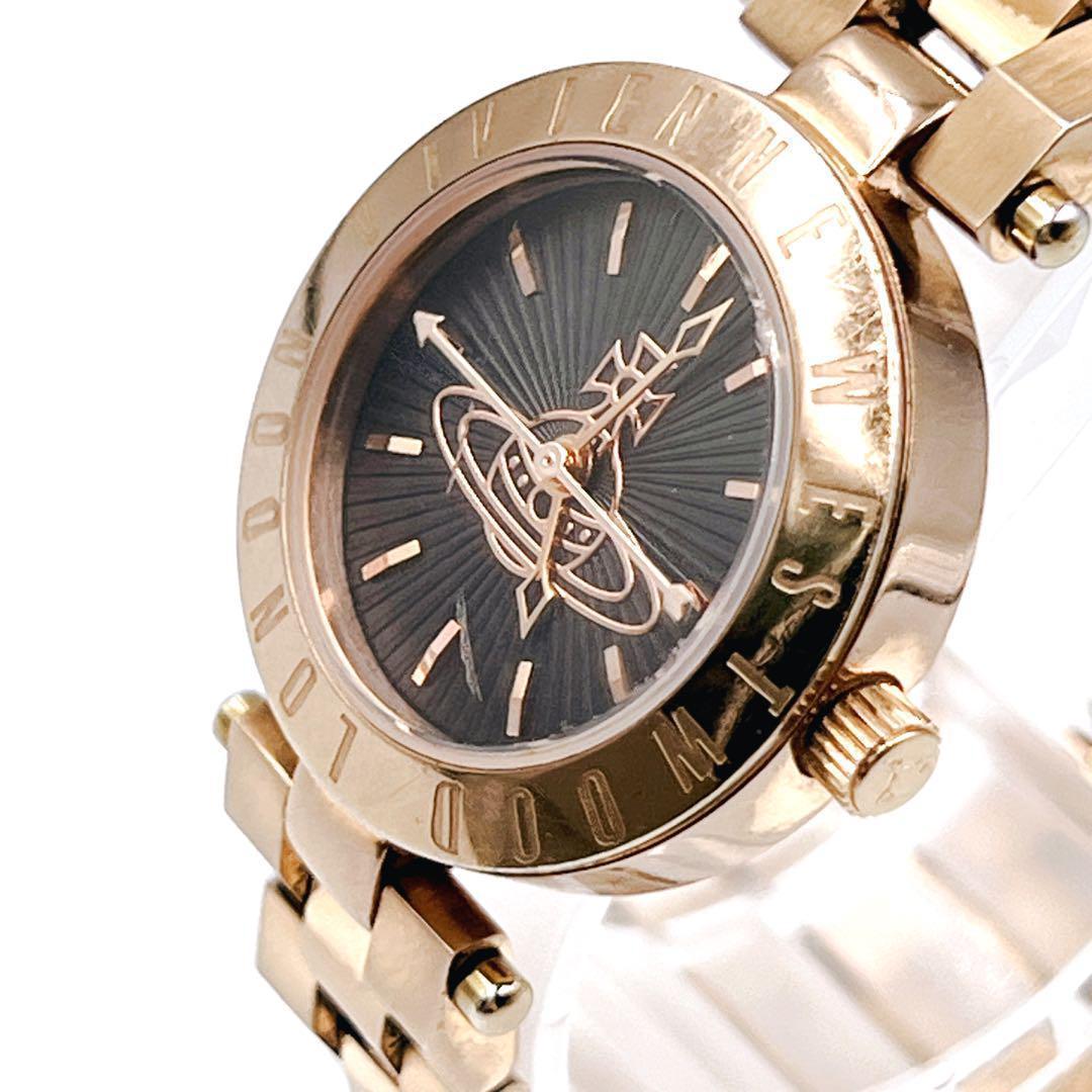 入手困難✨ ヴィヴィアンウェストウッド　デカオーブ ブラック ゴールド ラウンド