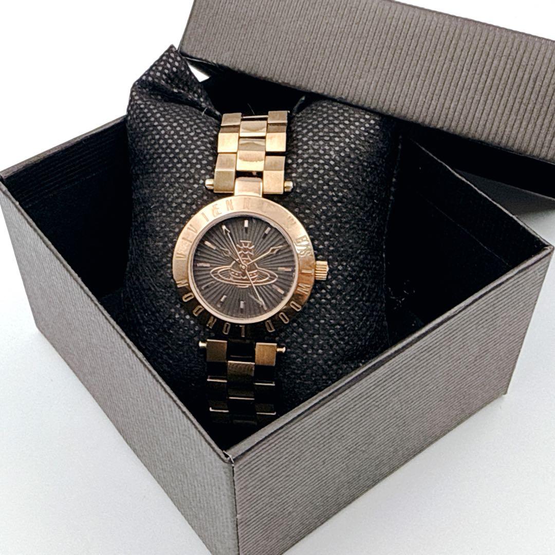 入手困難✨ ヴィヴィアンウェストウッド　デカオーブ ブラック ゴールド ラウンド