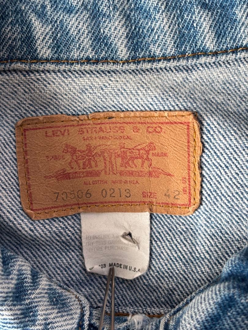 Levi's 70506 デニムジャケット サイズ42 usa製　ボタン裏52