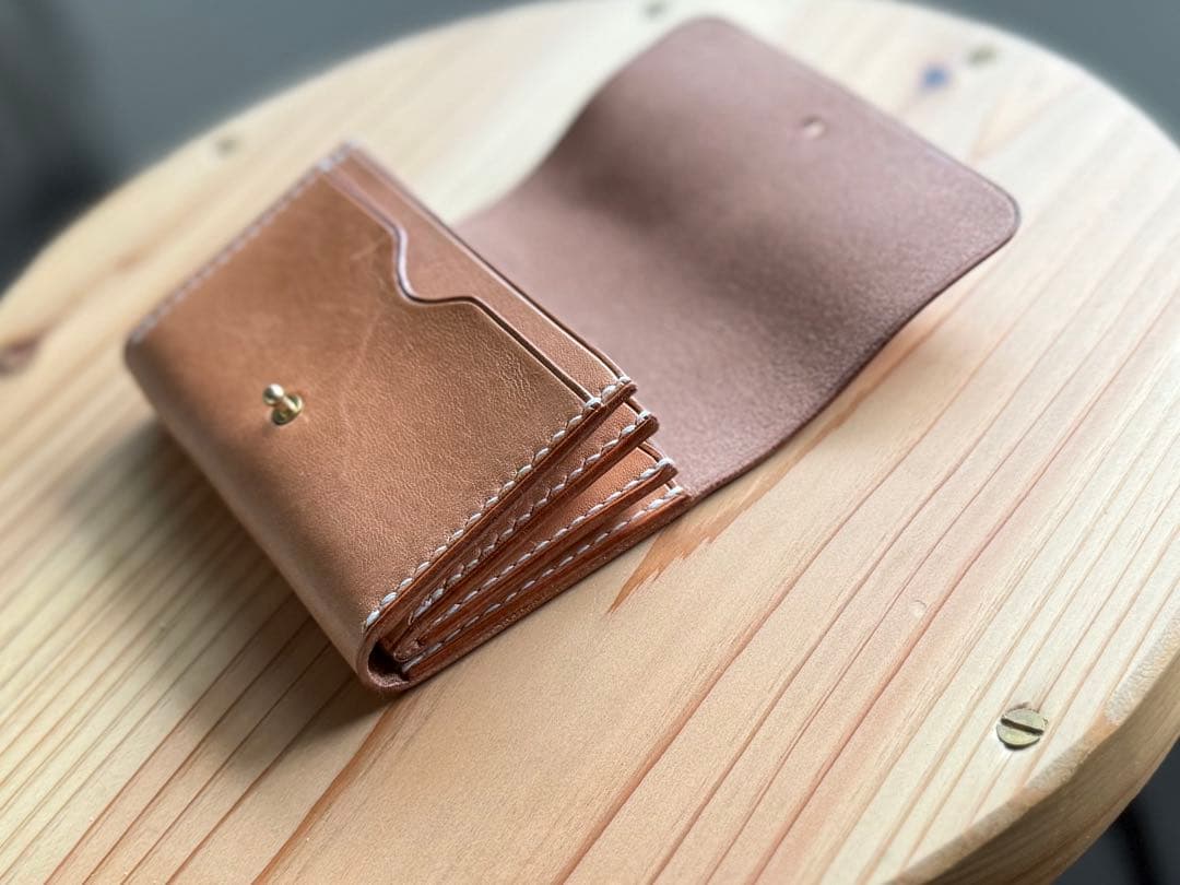 栃木レザー　折りたたみミニ財布