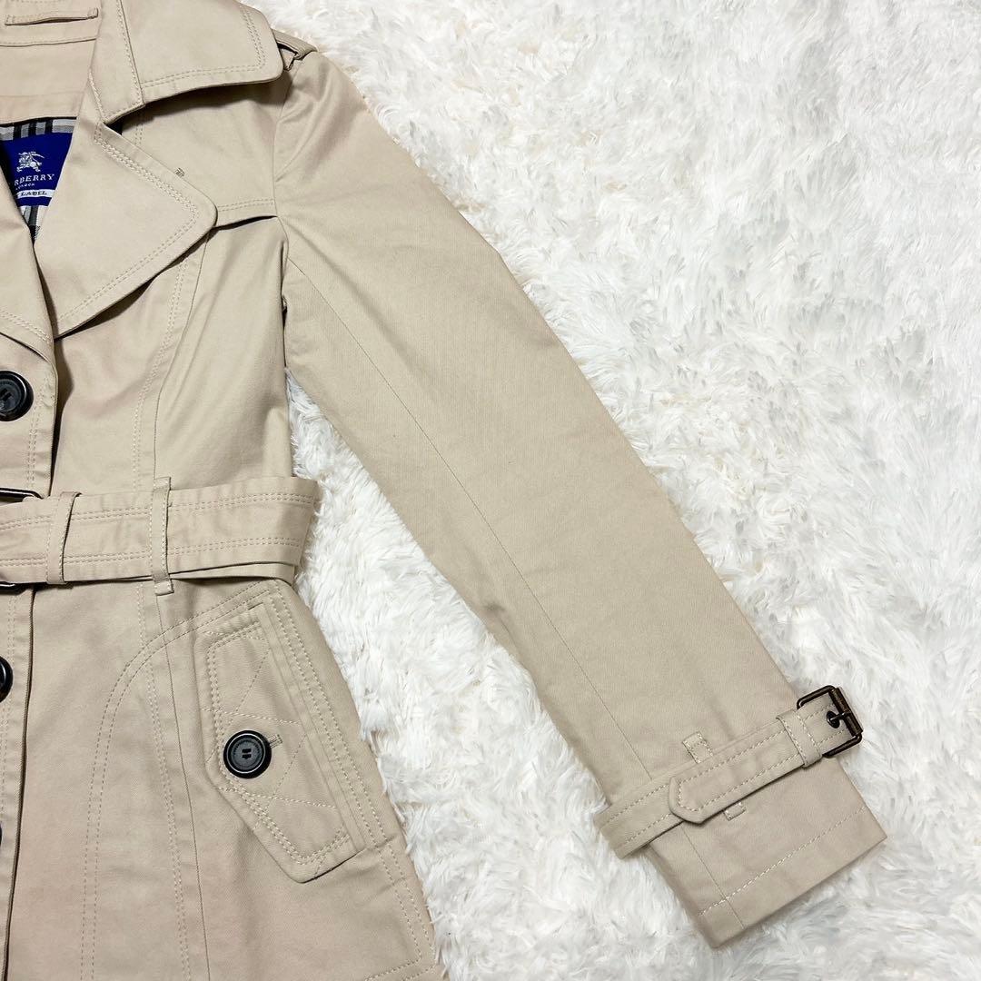 ✨美品✨ バーバリーブルーレーベル トレンチコート ノバチェック ベルト 38