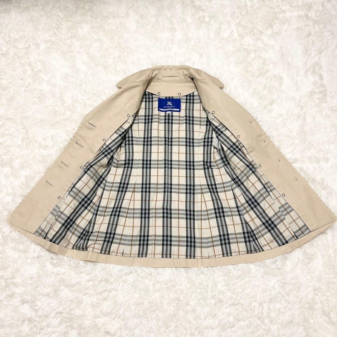 ✨美品✨ バーバリーブルーレーベル トレンチコート ノバチェック ベルト 38