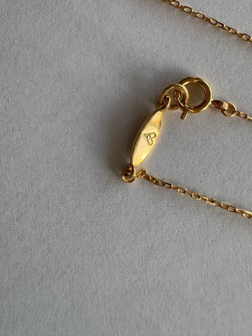 AHKAH ハートパヴェ ネックレス 18K