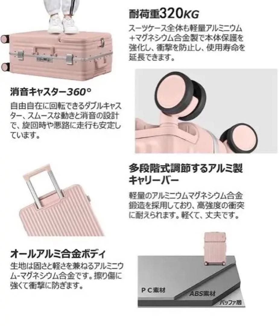 キャリーケース　機内持ち込み　フロントオープン