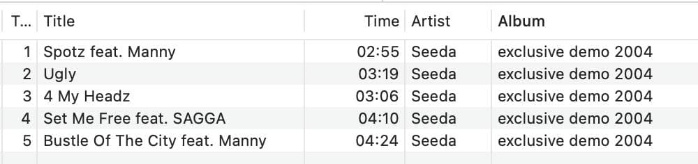 邦楽 Seeda - exclusive demo 2004