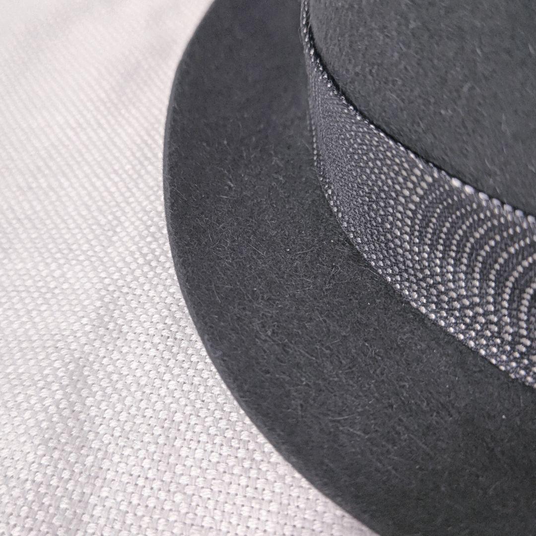 伊製ボルサリーノBorsalinoラビットファーフェルト中折れハット58グレー