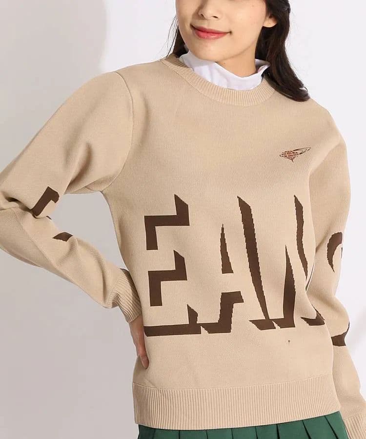 ★新品★BEAMS　GOLF　シャドーロゴジャガードクルーネックニット　L