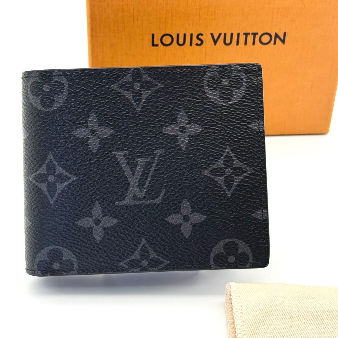 新品 ルイヴィトン モノグラム エクリプス ポルトフォイユ マルコ 財布 箱