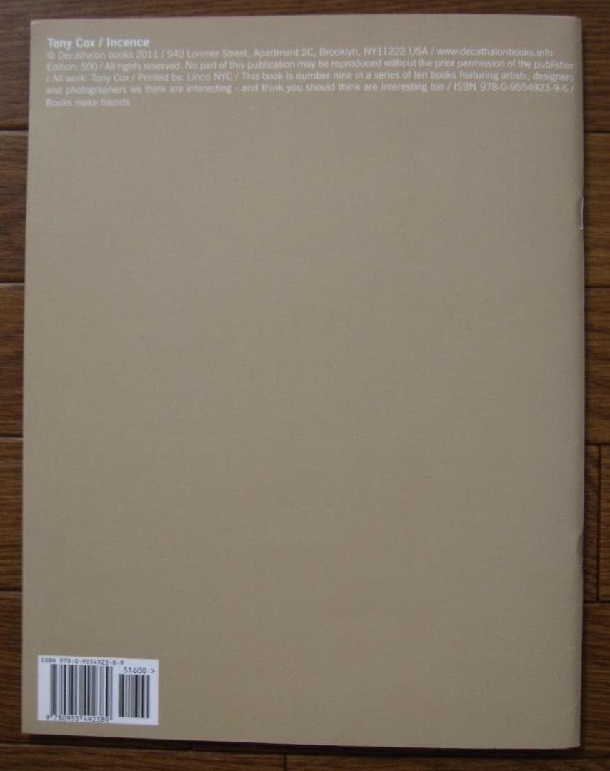 Incense　Tony Cox　トニー・コックス　限定500部