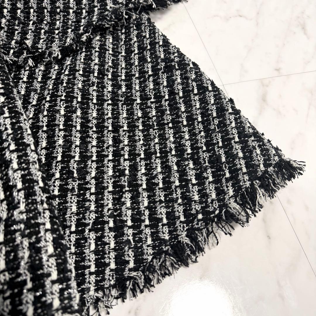 【未使用】2024✨️完売品 アニュアンス ツイード ケープ ジャケット お洒落