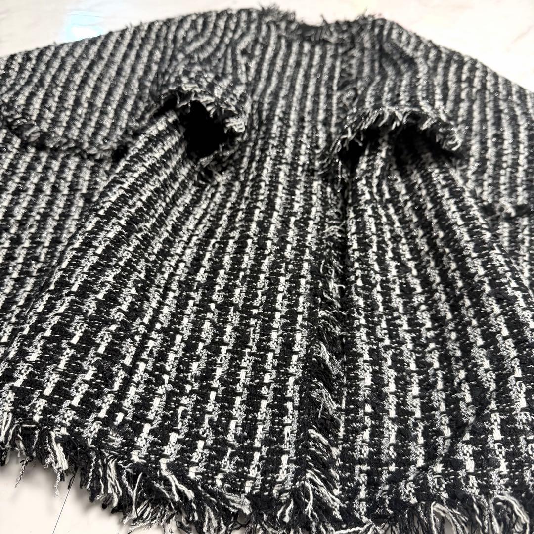 【未使用】2024✨️完売品 アニュアンス ツイード ケープ ジャケット お洒落