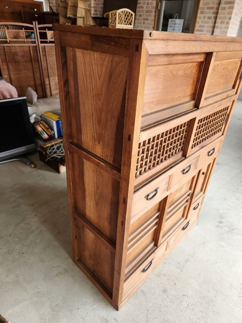 水屋箪笥　時代箪笥アンティークヴィンテージ古家具古民家古民具