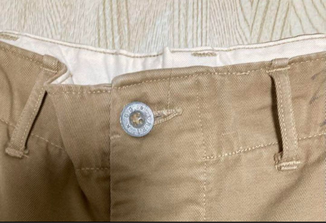 40s ヴィンテージ　41カーキ　us army チノ　メタルボタン