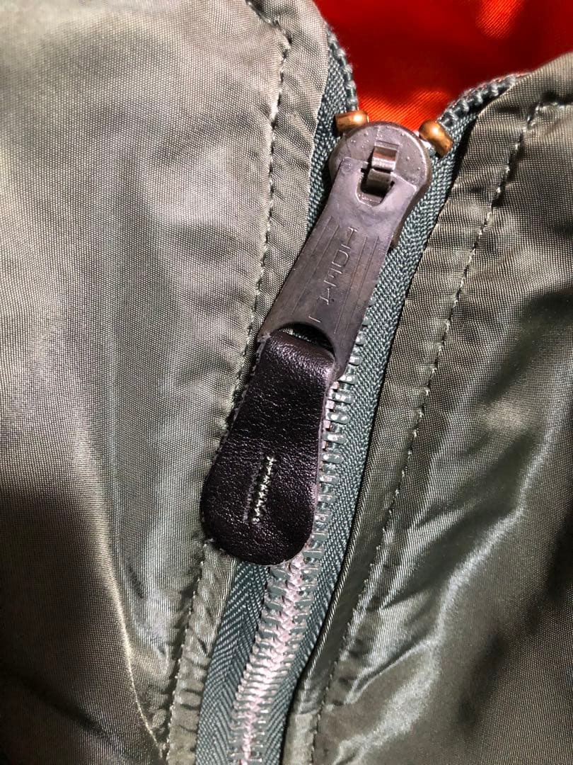 即決 極美品 80s USA製 ALPHA MA-1 セージグリーン L