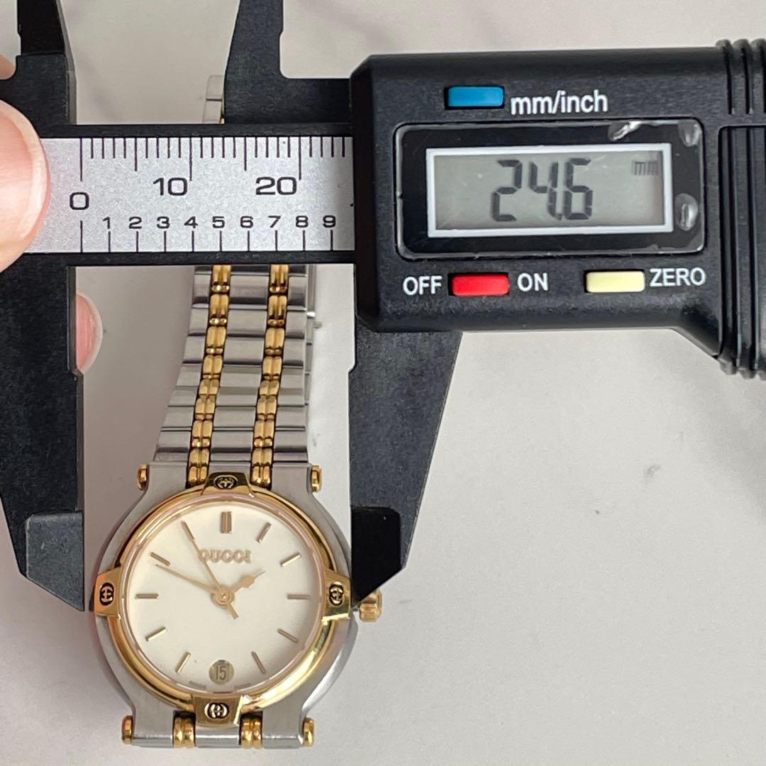 稼動品　美品　GUCCI グッチ　9000L コンビ レディース　GG 腕時計