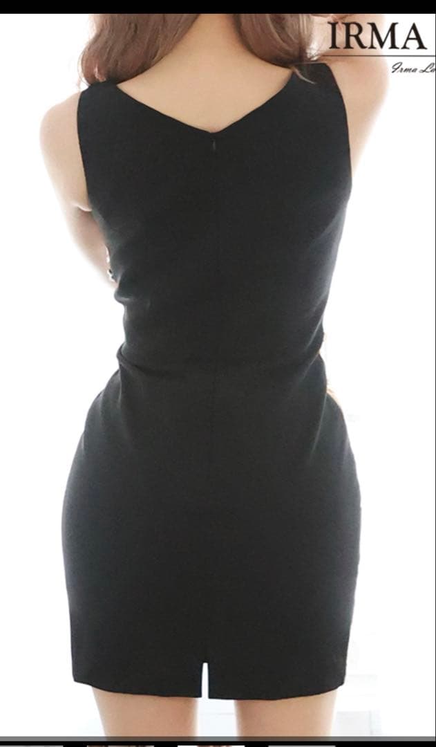 IRMA ミニドレス 黒 ビーズ刺繍 キャバクラドレス
