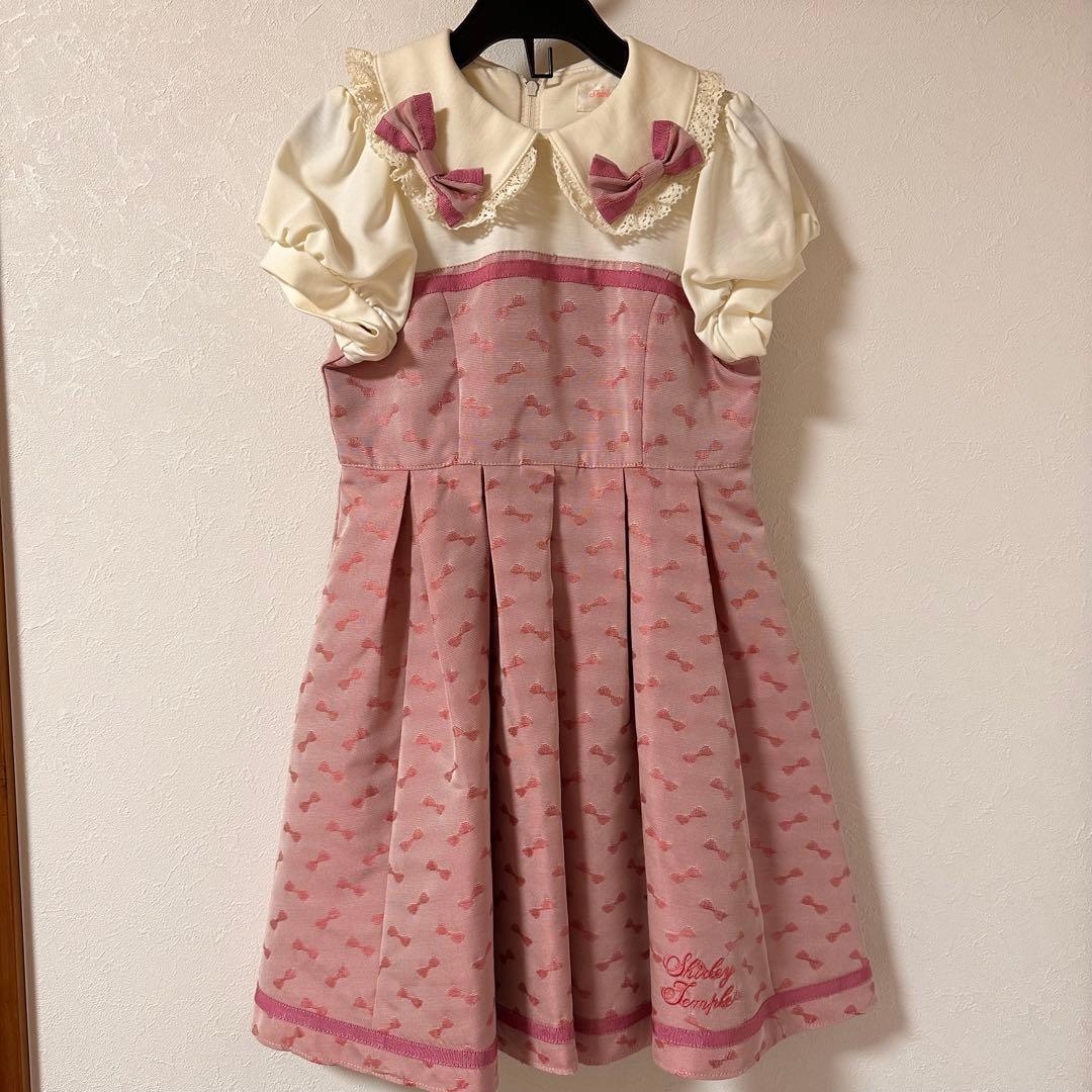 シャーリーテンプル♥︎リボン襟付きワンピースとジャケットセット　120cm