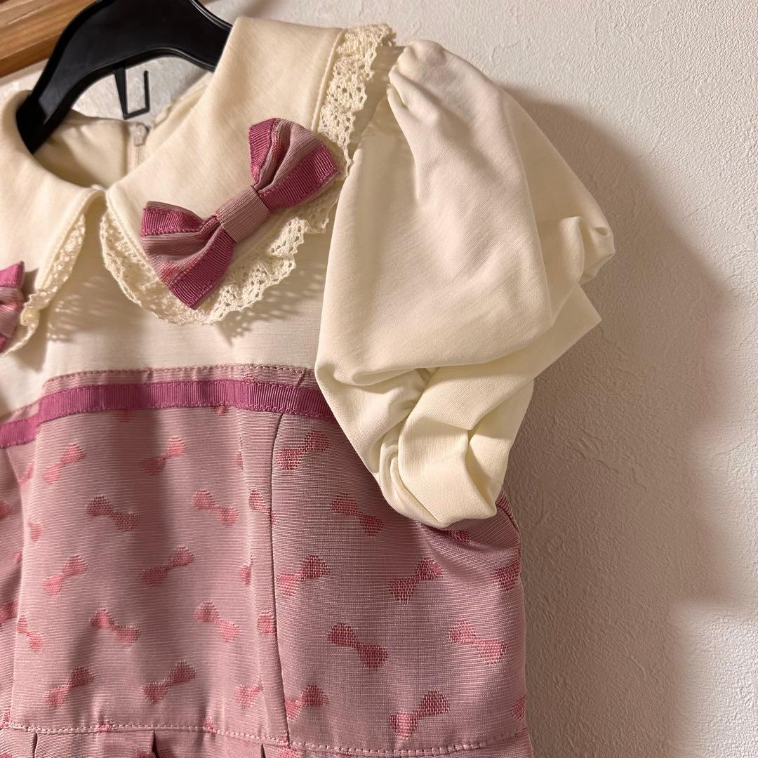 シャーリーテンプル♥︎リボン襟付きワンピースとジャケットセット　120cm