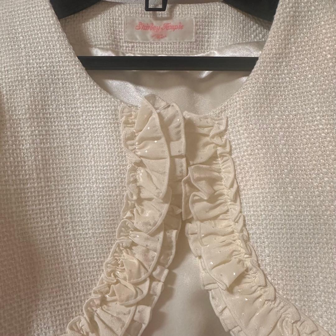 シャーリーテンプル♥︎リボン襟付きワンピースとジャケットセット　120cm