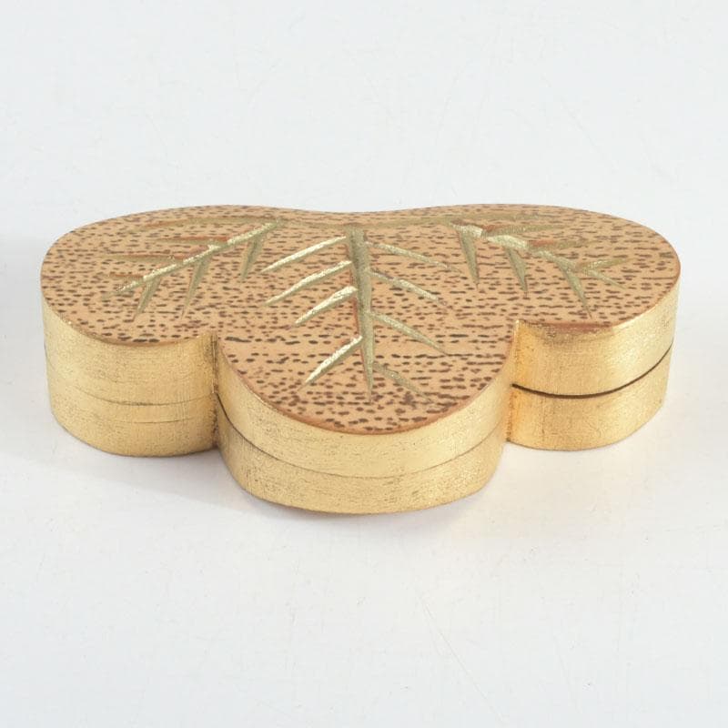 marimo　茶道具　雅象作　古竹内黒柿金塗　松竹香合　共箱　V　9490