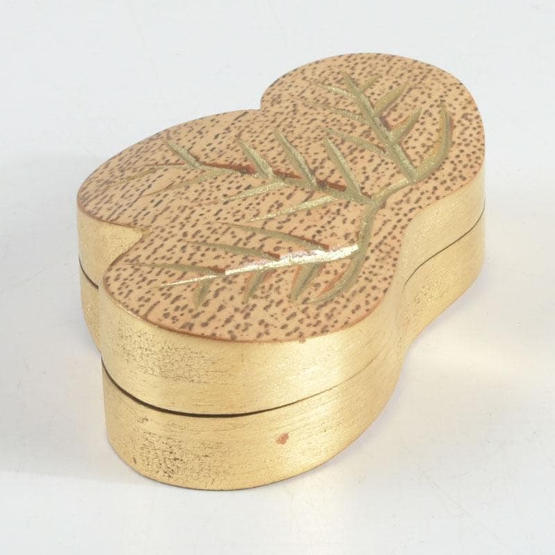 marimo　茶道具　雅象作　古竹内黒柿金塗　松竹香合　共箱　V　9490