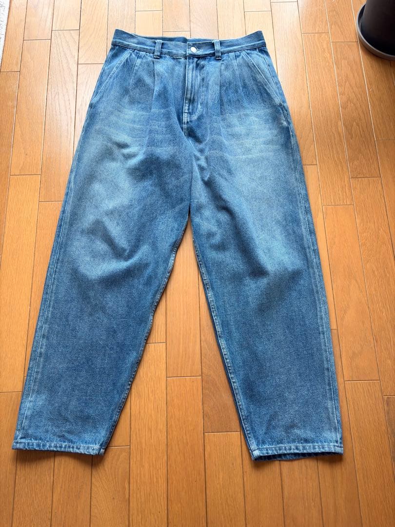 パンツ Selvage Denim Two Tuck Pants