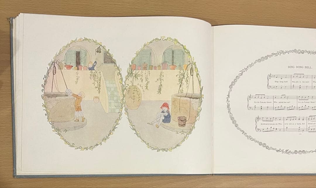 No403 希少 アンティーク洋書 古書 ルメール 絵本 児童書 オランダ 童謡