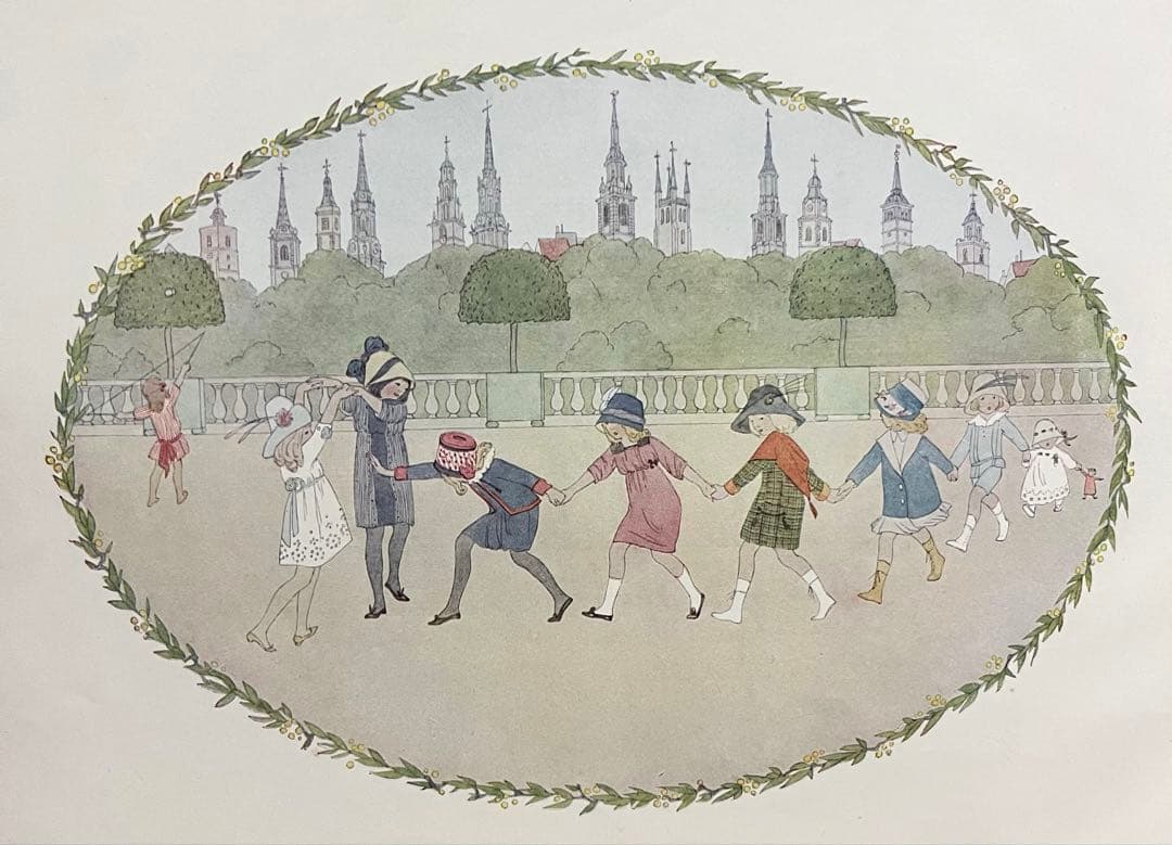 No403 希少 アンティーク洋書 古書 ルメール 絵本 児童書 オランダ 童謡