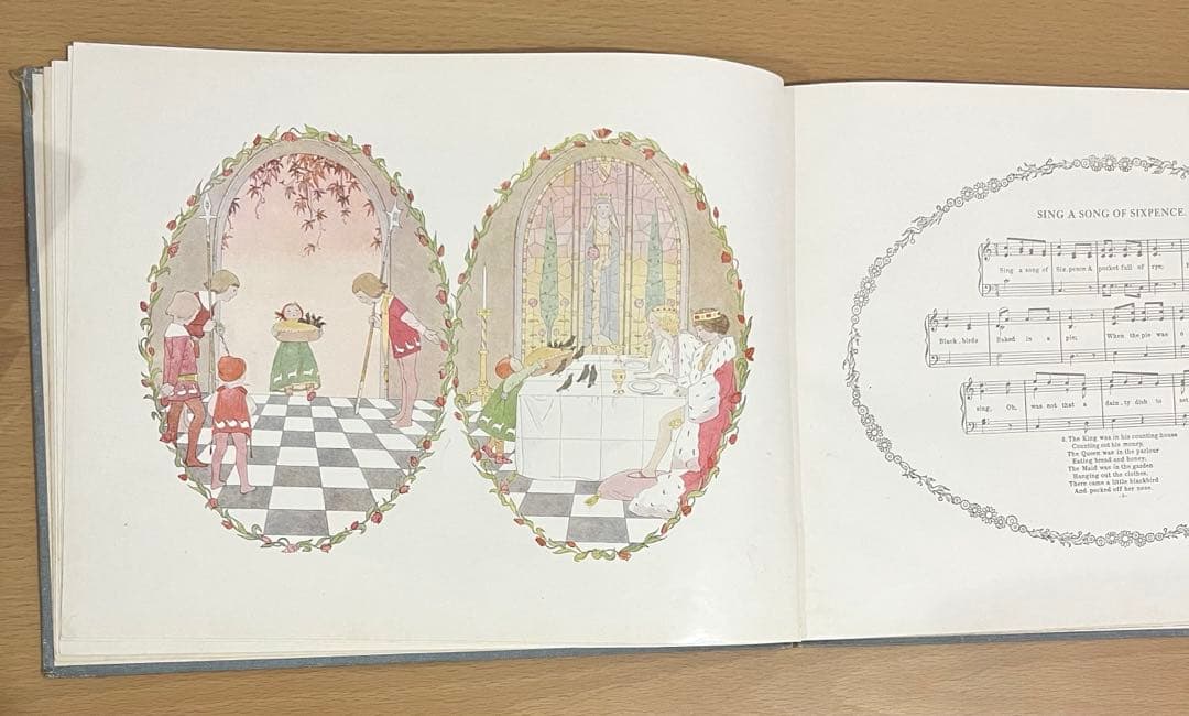 No403 希少 アンティーク洋書 古書 ルメール 絵本 児童書 オランダ 童謡