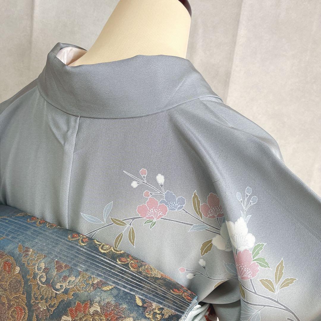 訪問着　フルセット　着物　正絹　四季草花　卒業式　入学式　金駒刺繍　G3