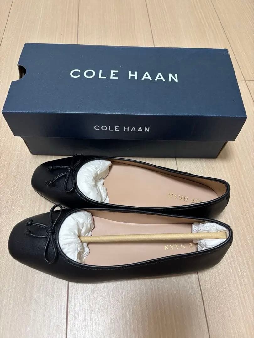 ♫週末限定値下♫コールハーンバレエシューズ　ブラック　リボン付き