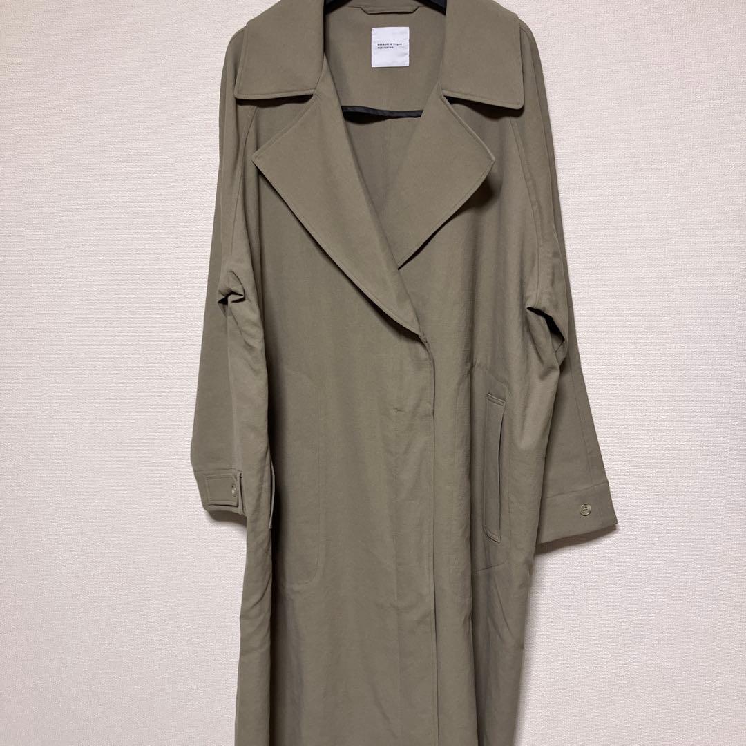 【未使用】香奈子さんとつくった着回し頼れるコート/ライトカーキ
