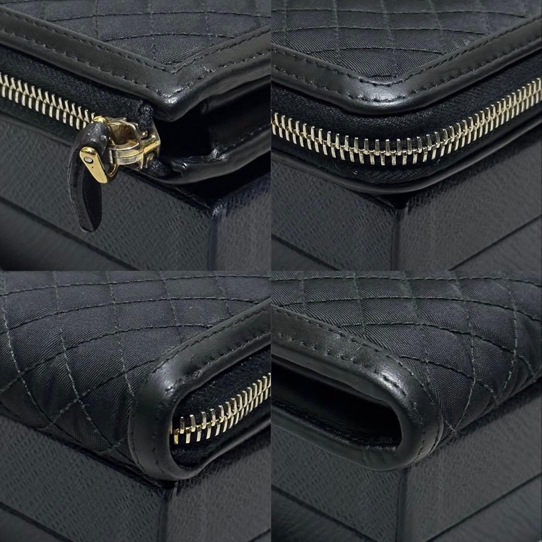 PRADA プラダ　長財布　キルティング　ナイロン　ロゴ金具　L字ファスナー