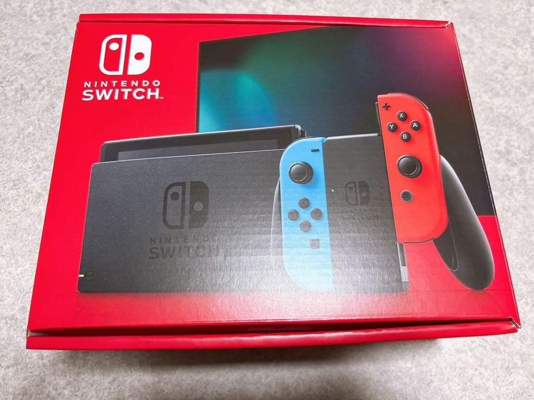 バッテリー強化版Nintendo Switch 本体 青/赤 ほぼ未使用