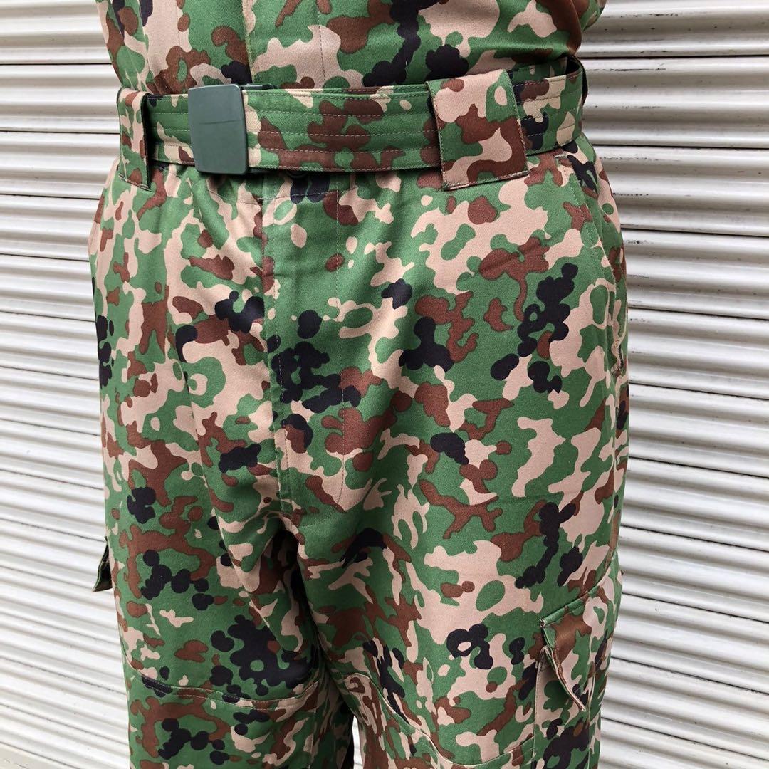貴重 陸上自衛隊 陸自迷彩 カモフラ セットアップ キャップ ベルト 4点セット