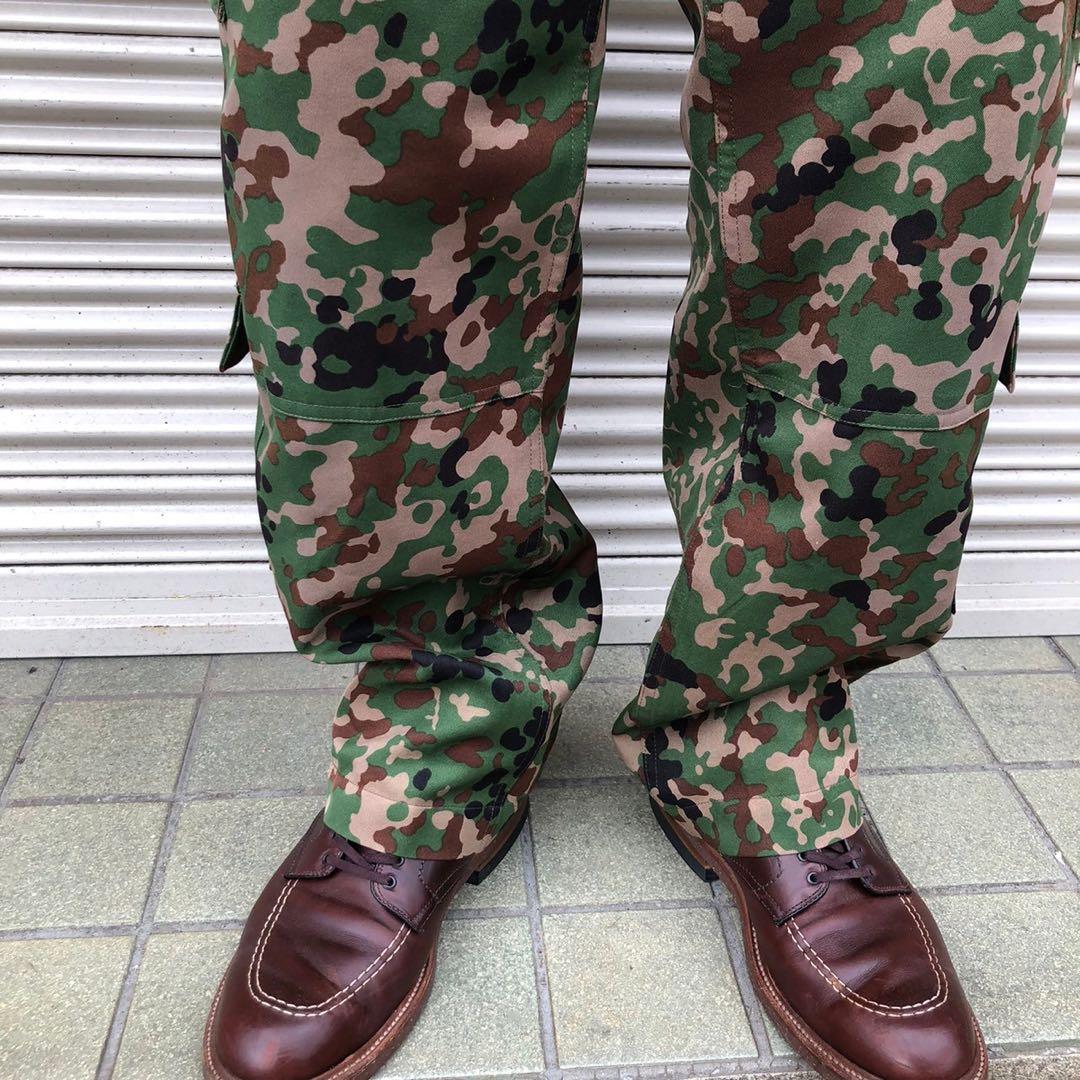 貴重 陸上自衛隊 陸自迷彩 カモフラ セットアップ キャップ ベルト 4点セット