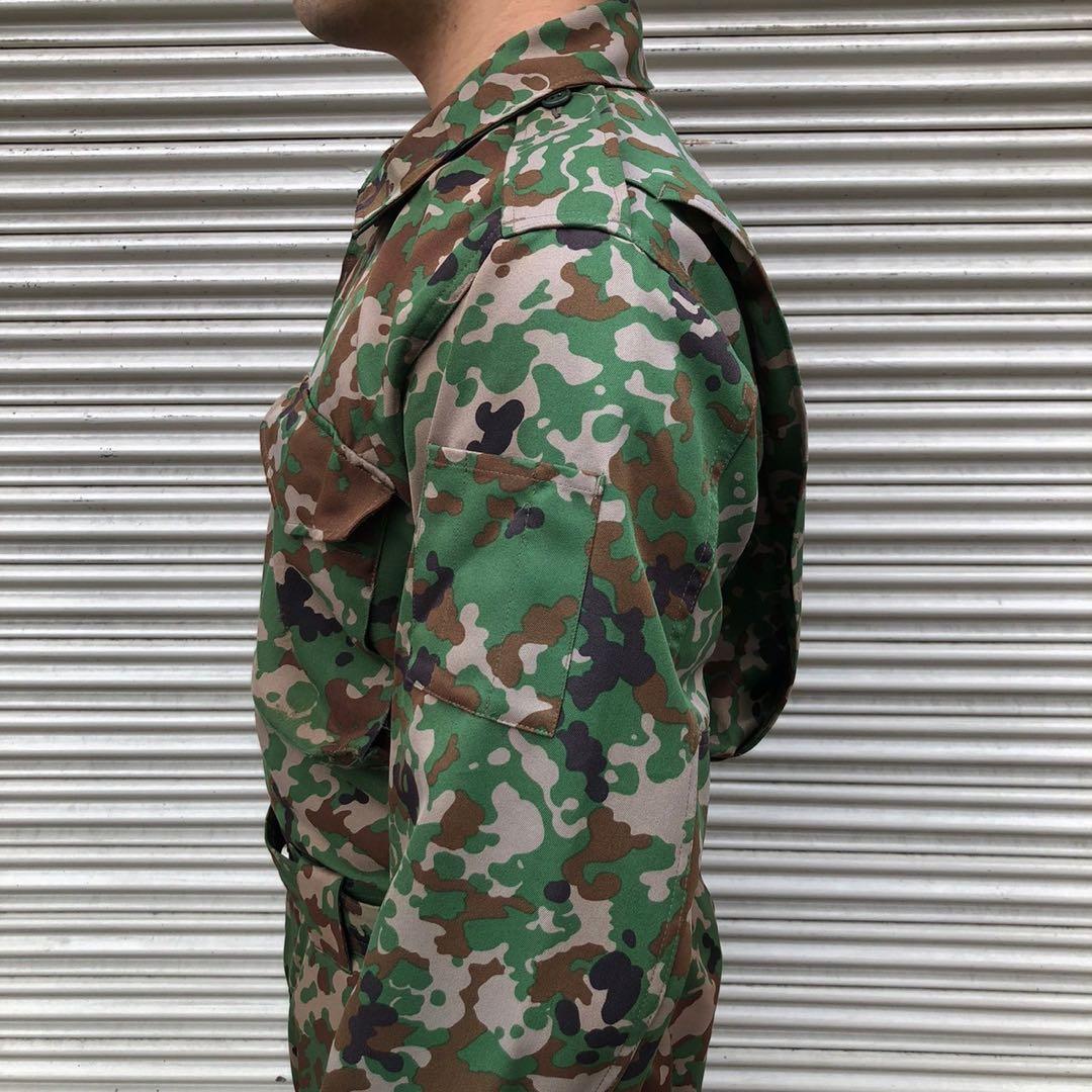 貴重 陸上自衛隊 陸自迷彩 カモフラ セットアップ キャップ ベルト 4点セット