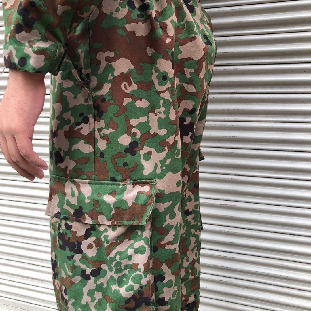貴重 陸上自衛隊 陸自迷彩 カモフラ セットアップ キャップ ベルト 4点セット