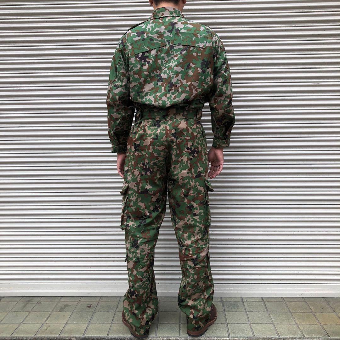 貴重 陸上自衛隊 陸自迷彩 カモフラ セットアップ キャップ ベルト 4点セット
