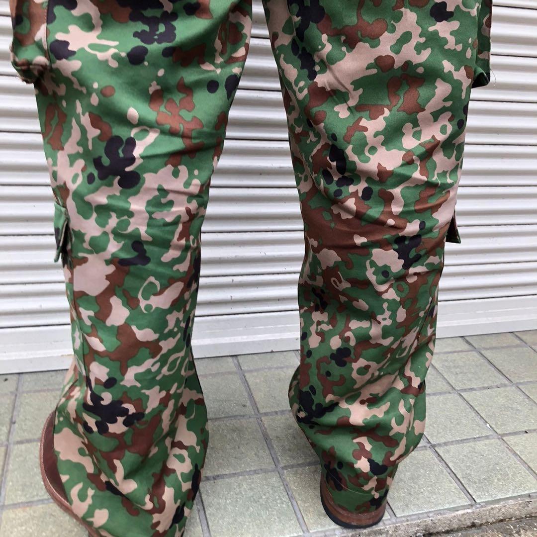 貴重 陸上自衛隊 陸自迷彩 カモフラ セットアップ キャップ ベルト 4点セット
