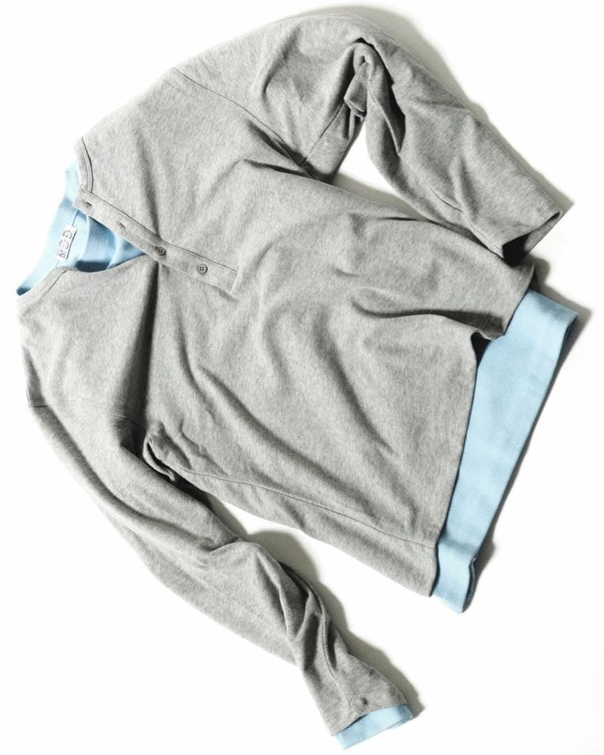 トップス museum of daily layered henry neck sweat