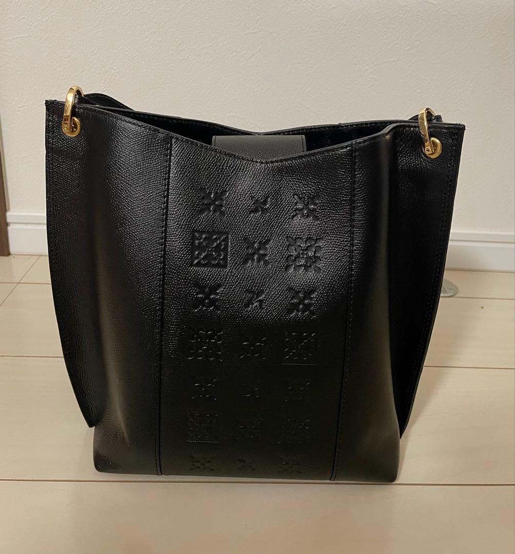 russetラシット2wayレザー（本皮）ショルダーバッグ ブラック