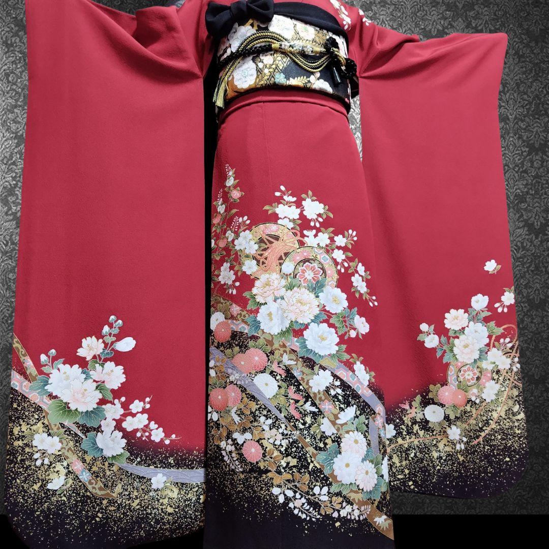SALE中☆振袖フルセット・成人式・古典柄・金彩加工・金駒刺繍・やまと誂製