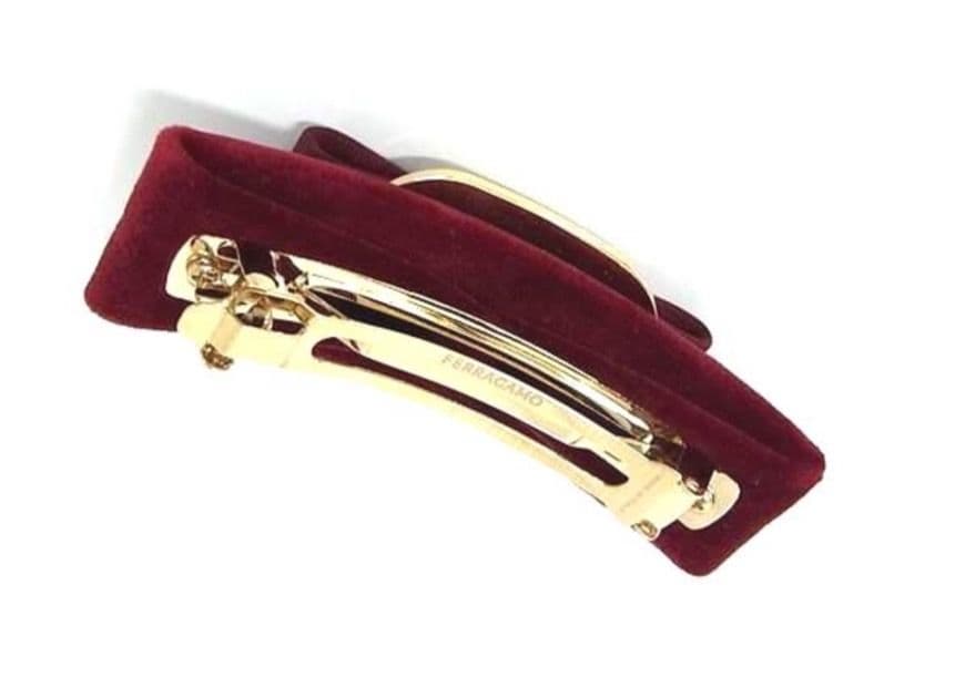新品　現行　FERRAGAMO　フェラガモ　バレッタ　ビジュー　ヘアアクセサリー