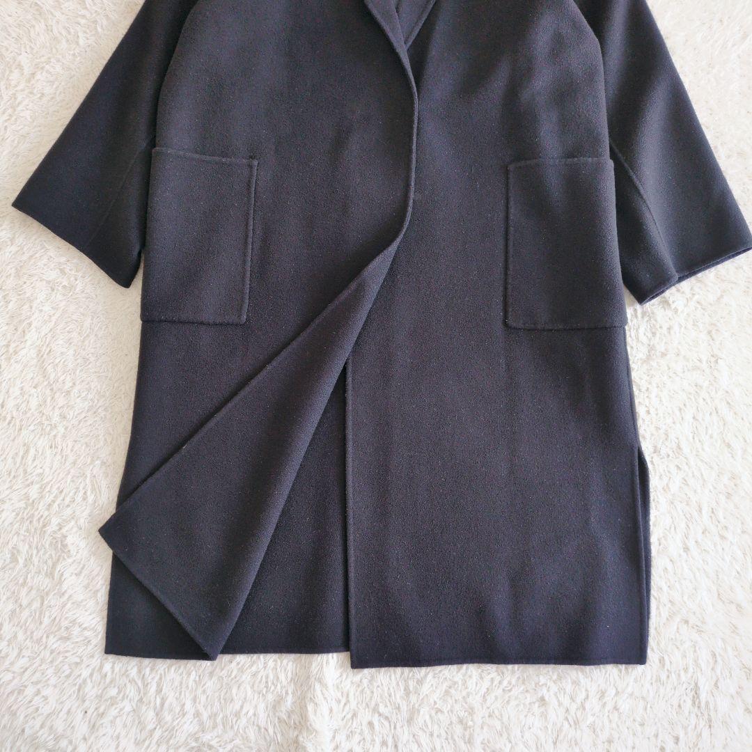 スローブイエナ　HAMILTONダブルフェイスロングチェスターコート　ネイビー