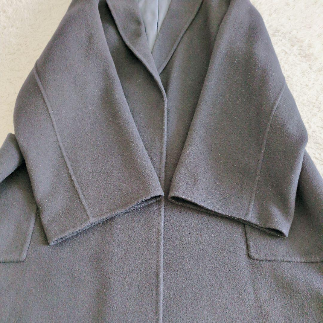 スローブイエナ　HAMILTONダブルフェイスロングチェスターコート　ネイビー