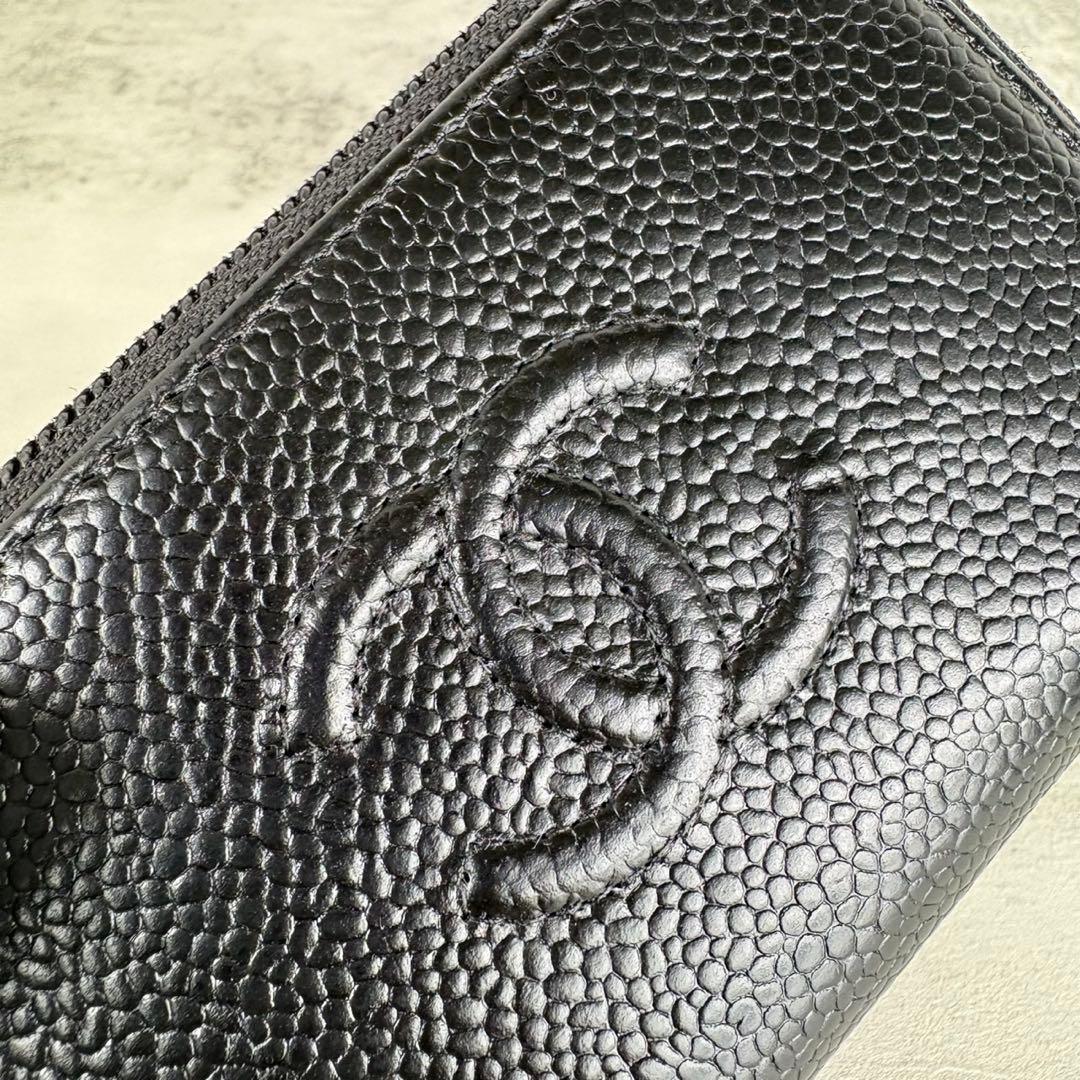 CHANEL シャネル　キャビアスキン　デカココ　ケース　カードケース