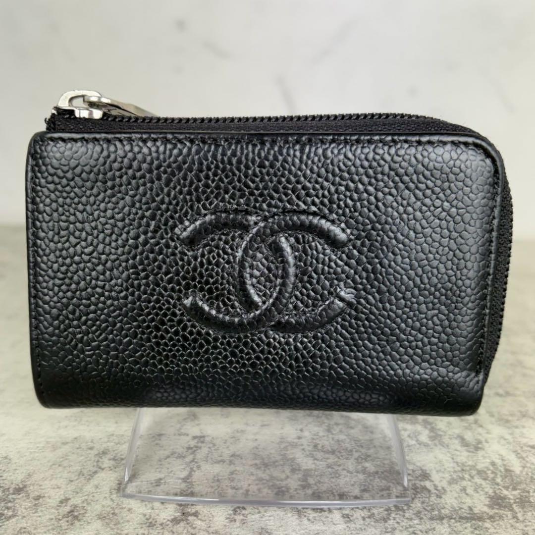 CHANEL シャネル　キャビアスキン　デカココ　ケース　カードケース