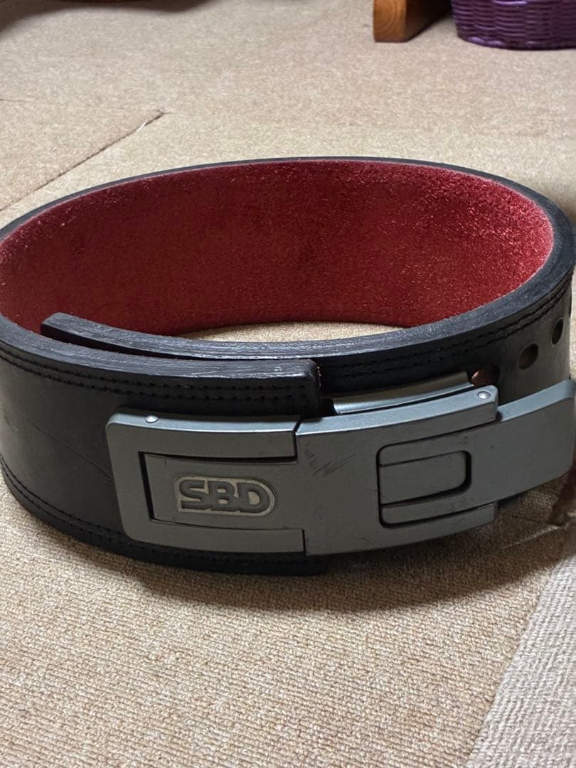 SBD トレーニング・パワーベルト 黒/赤 13mm